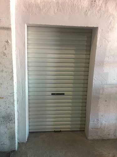 A custom sized garage door